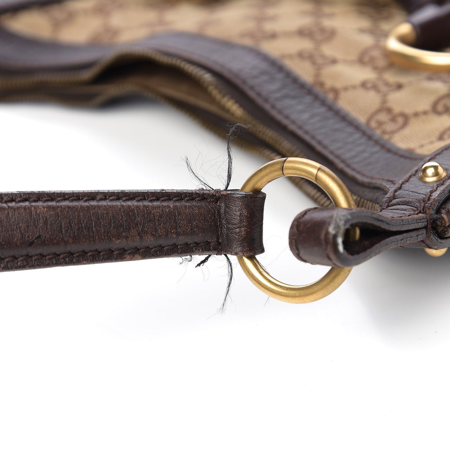 Monogram Horsebit Hobo Brown