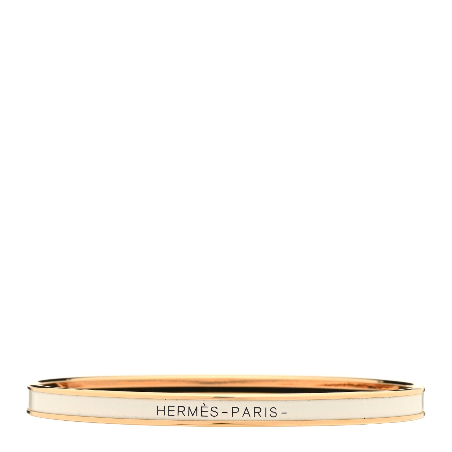 Hermes Enamel Uni Bangle 70 White 1 of 3