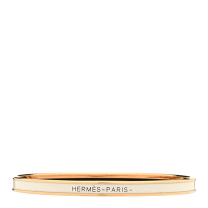 Hermes Enamel Uni Bangle 70 White 1 of 3
