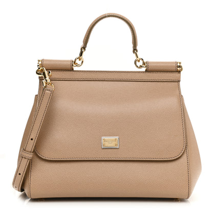 Dolce & Gabbana Dauphine Medium Miss Sicily Satchel Tortora Sand 1 of 11