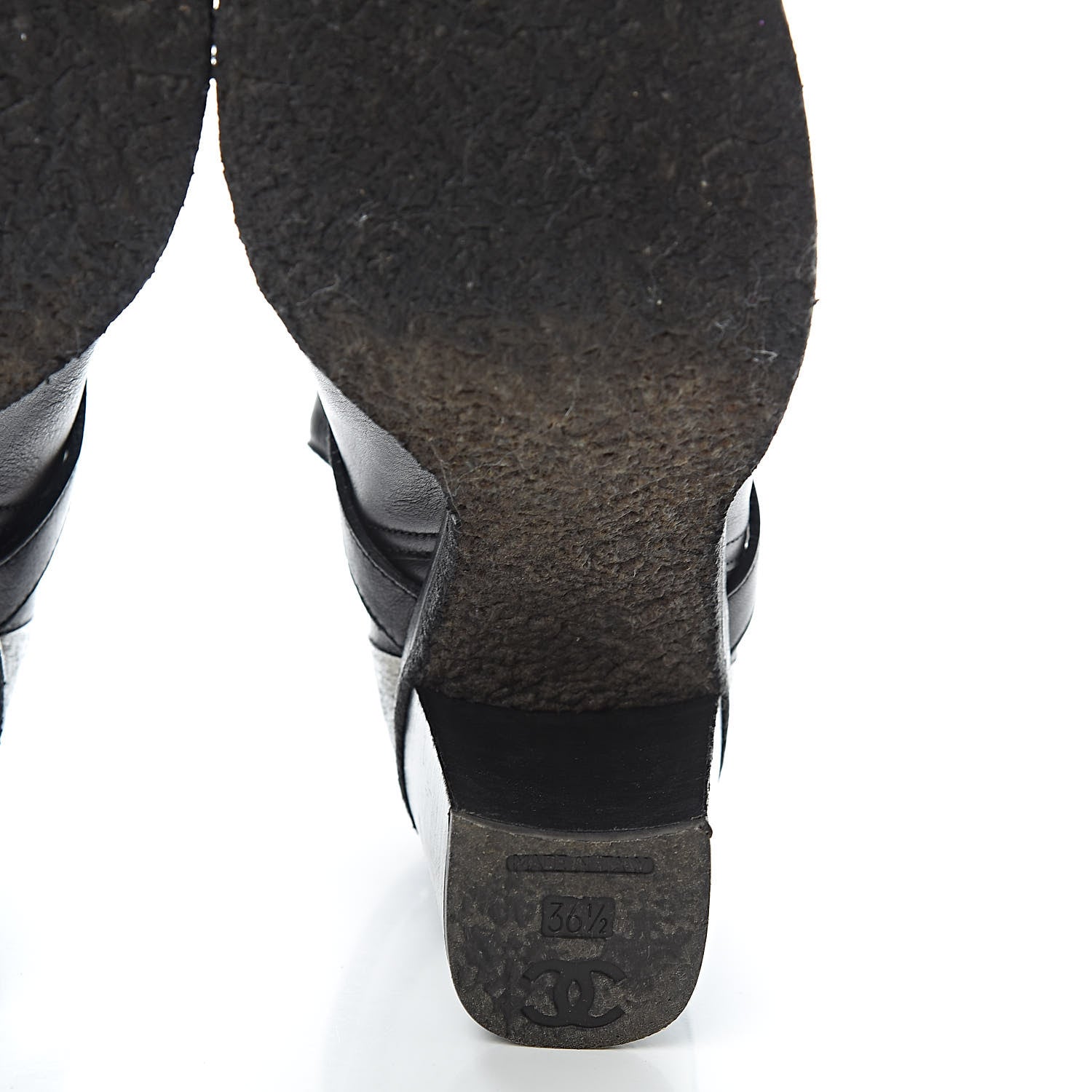 Chanel Lambskin CC Buckle Short Boots 36.5 Black 11 of 11