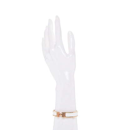 Hermes Enamel Narrow Clic Clac H Bracelet PM White 2 of 4