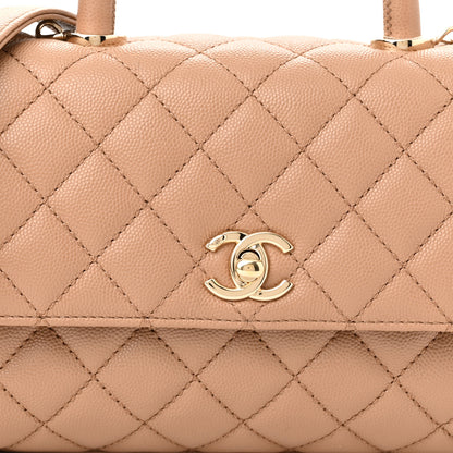 Chanel Caviar Quilted Mini Coco Handle Flap Beige 8 of 10