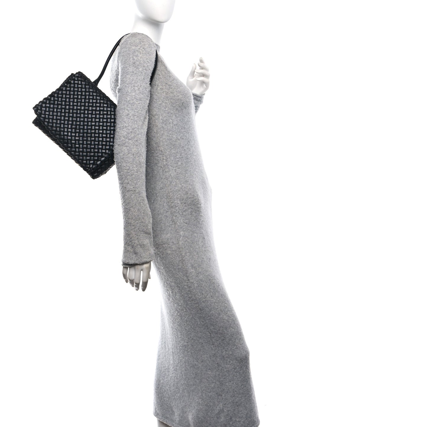 Nappa Intrecciato Patti Top Handle Bag Black