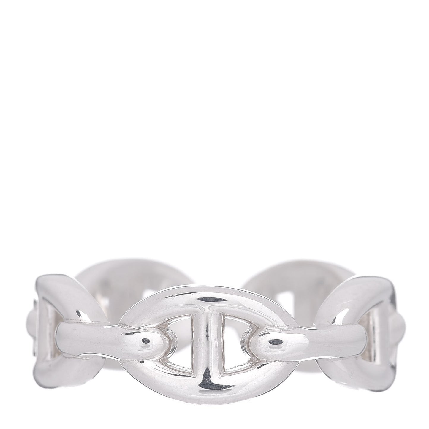 Sterling Silver PM Chaine d'Ancre Enchainee Band Ring 54 6.75