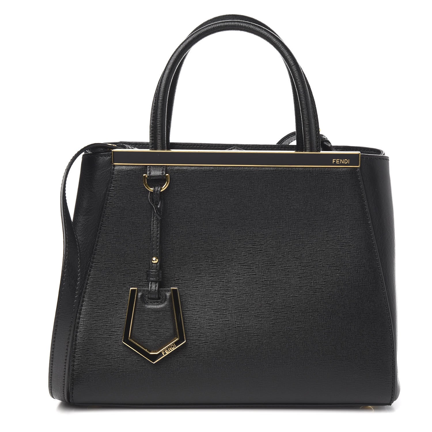 Fendi Vitello Elite Petite 2Jours Tote Black 1 of 10