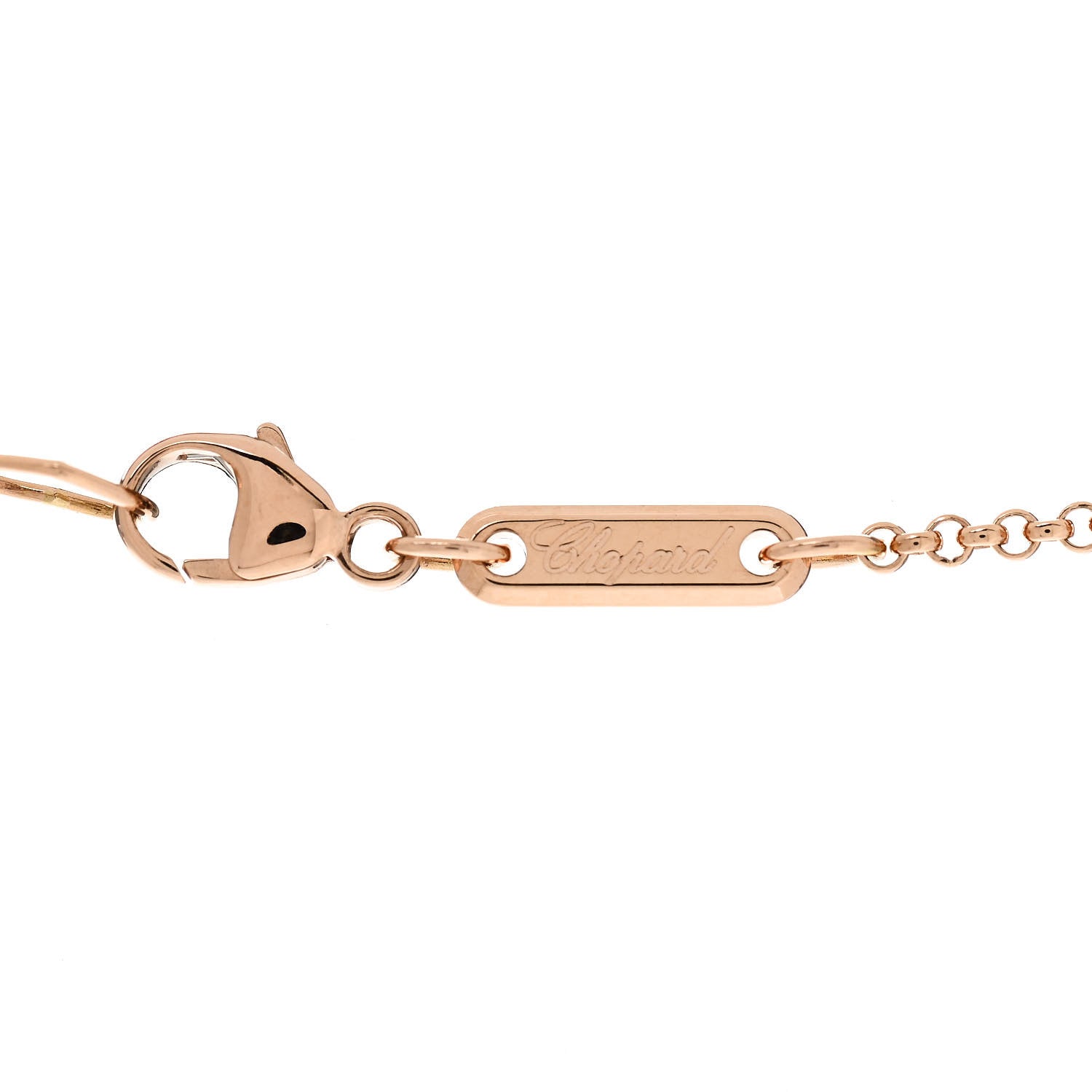 Chopard 18K Rose Gold Diamond Mother of Pearl Happy Hearts Necklace 4 of 6