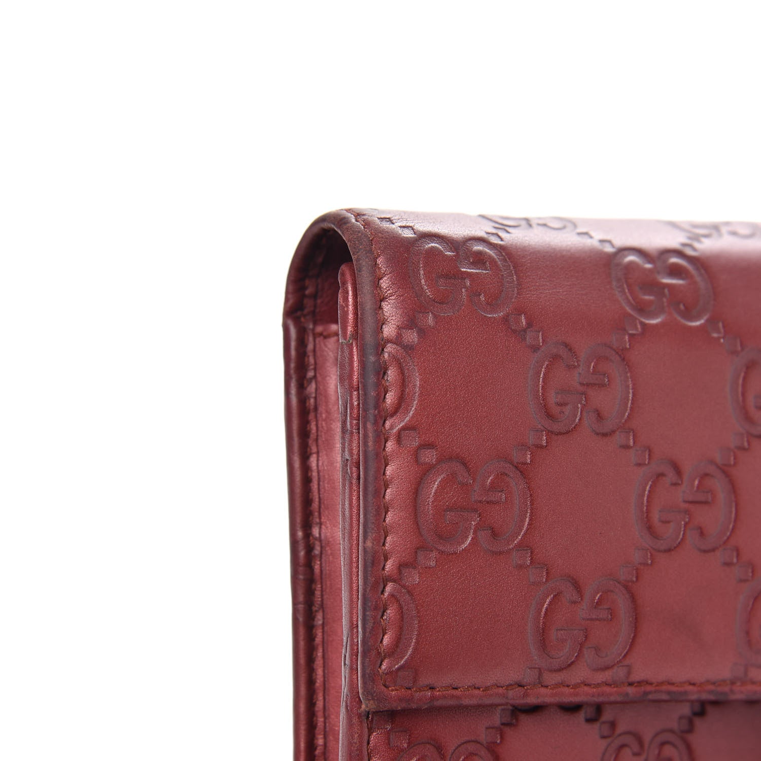 Gucci Guccissima Lovely Heart Continental Wallet Red 10 of 10