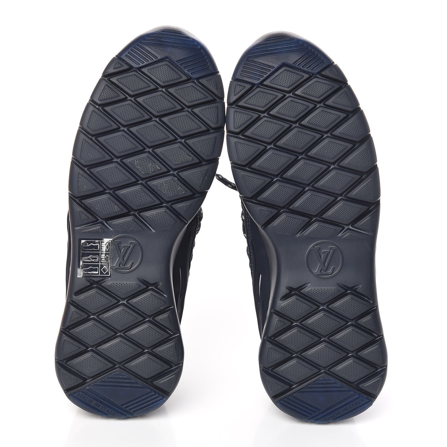 Louis Vuitton Neoprene Mesh Rubber Fastlane Low Sneakers 35 Marine 5 of 9