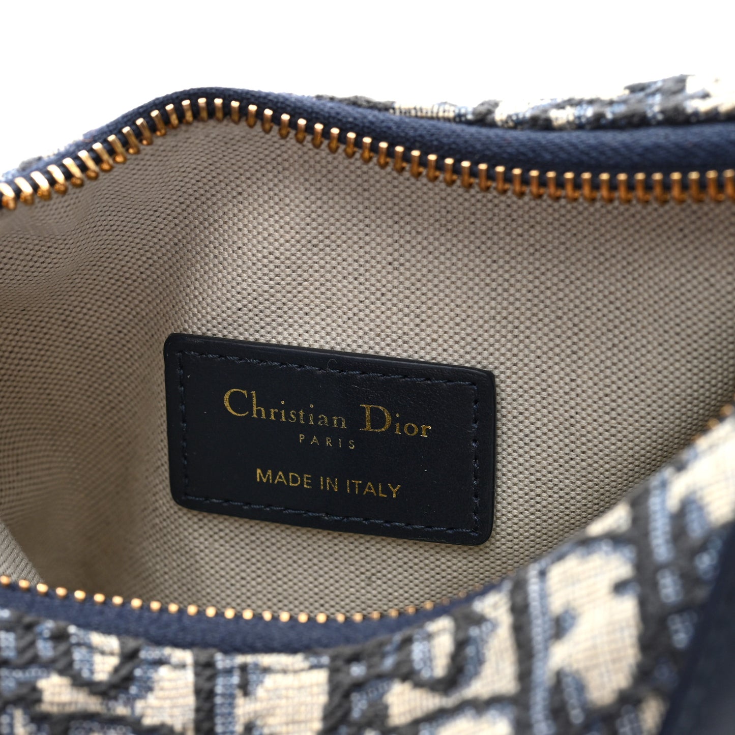 Oblique Jacquard Smooth Calfskin Mini D-Dream Blue