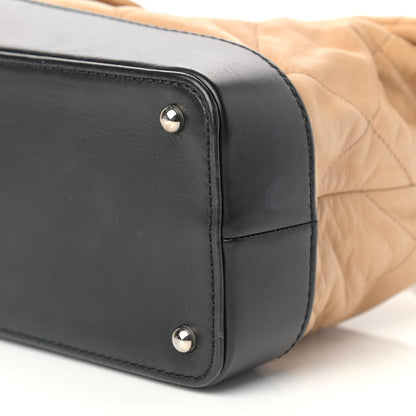Chanel Calfskin Quilted VIP Flap Beige Black 9 of 14