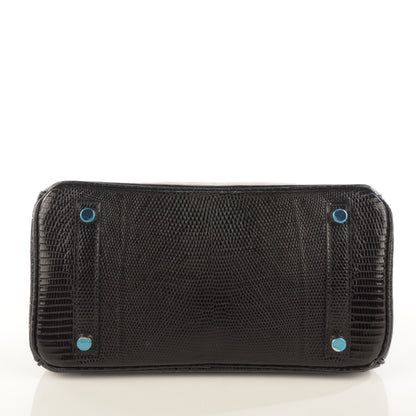Hermes Shiny Lizard Birkin 25 Black 21 of 22