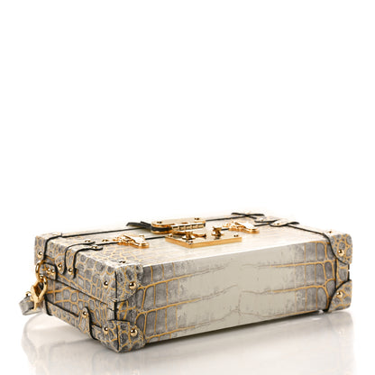 Louis Vuitton Alligator Petite Malle Natural White 3 of 9