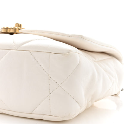 Chanel Lambskin Quilted Medium Chanel 19 Flap White 10 of 10