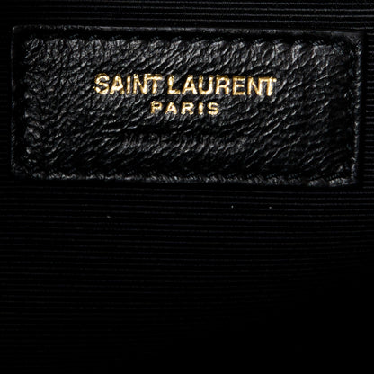 Saint Laurent Grain De Poudre Mixed Matelasse Large Triquilt Monogram Satchel Dark Beige 7 of 11