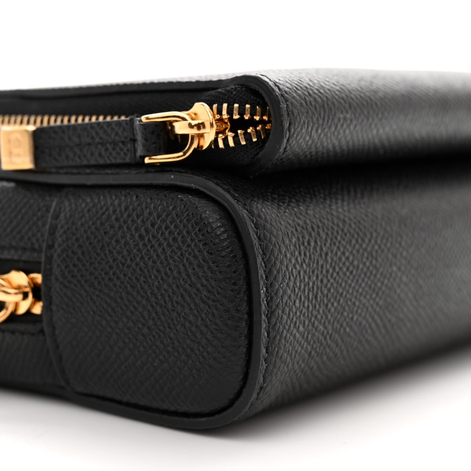 Christian Dior Grained Calfskin Caro Double Pouch Black 10 of 13