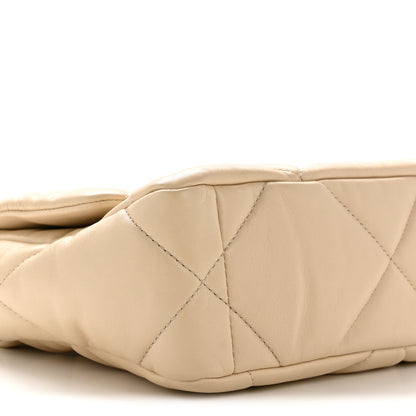 Chanel Lambskin Quilted Medium Chanel 19 Flap Beige 9 of 14