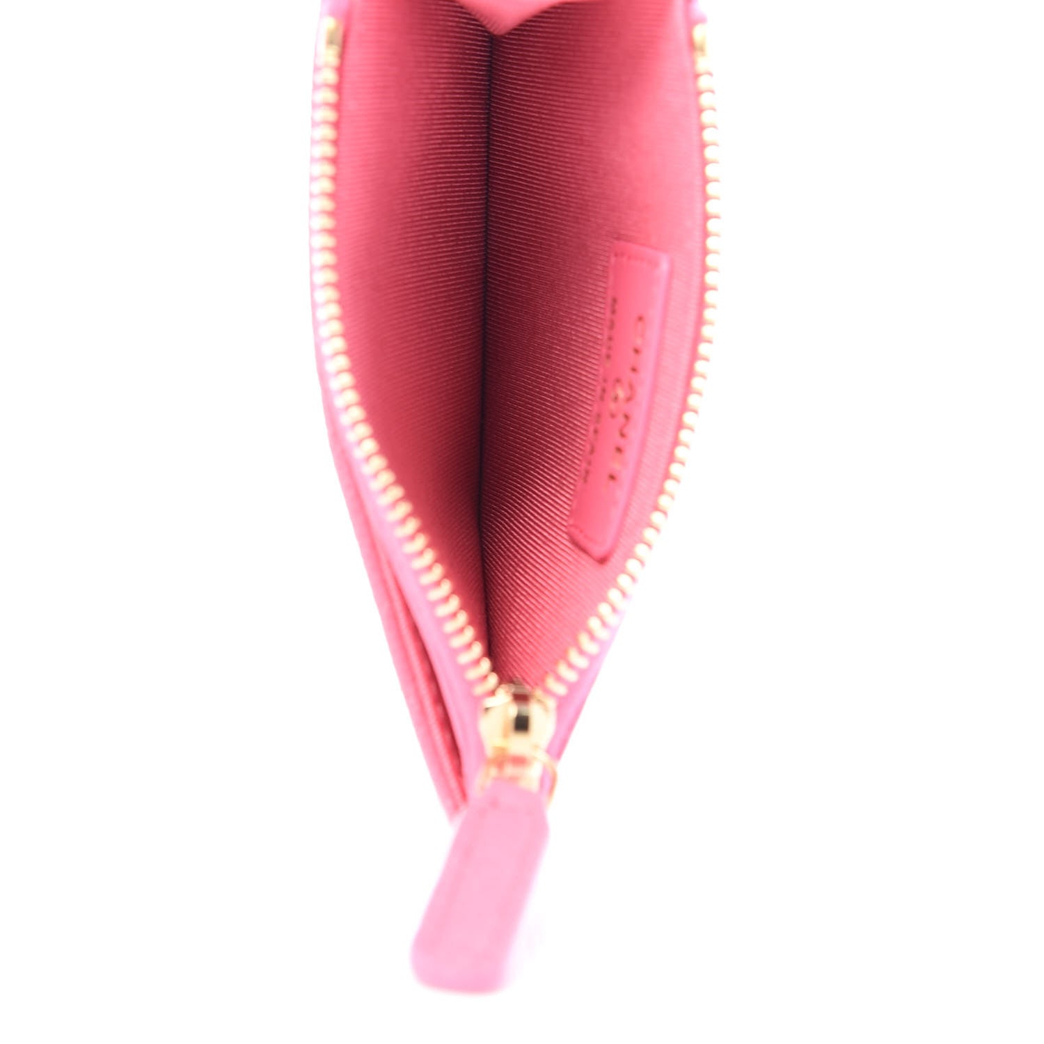 Chanel Caviar Quilted CC Zip Card Holder Pink 5 of 7