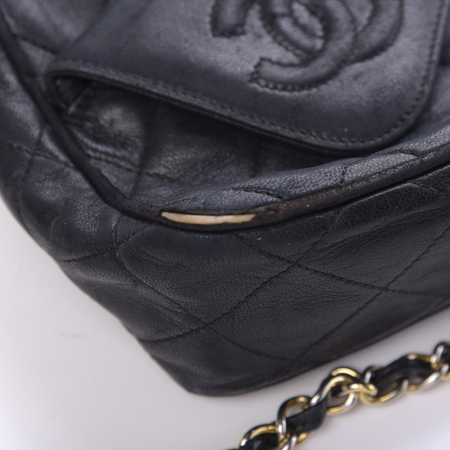 Chanel Lambskin Quilted Flap Tassel Camera Case Black 11 of 18