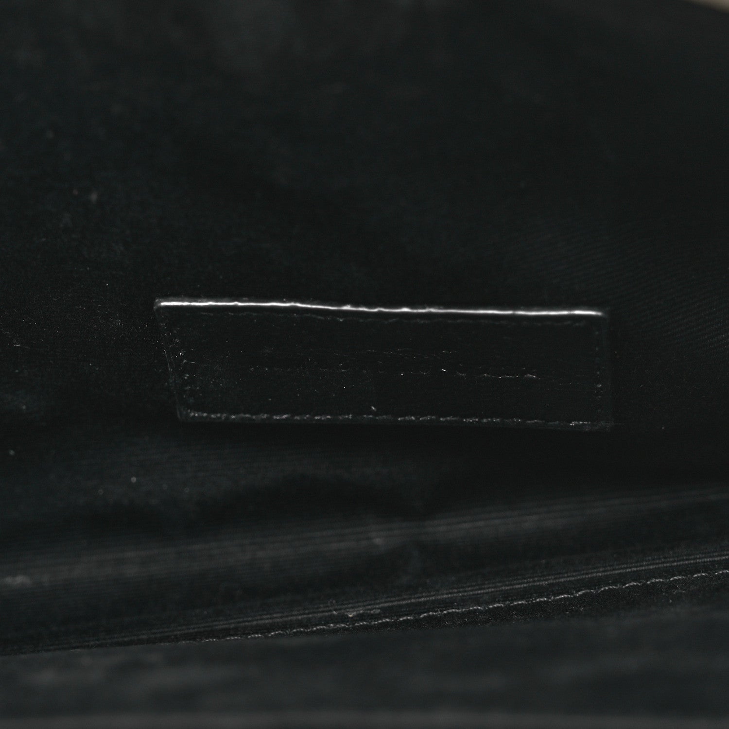 Saint Laurent Grain De Poudre Textured Mixed Matelasse Triquilt Monogram Clutch Blanc Vintage 7 of 11