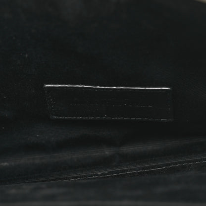 Saint Laurent Grain De Poudre Textured Mixed Matelasse Triquilt Monogram Clutch Blanc Vintage 7 of 11