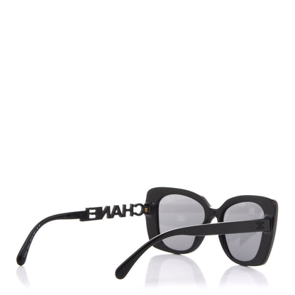 Chanel Acetate Strass Polarized Square Sunglasses 5422-B Black 3 of 9