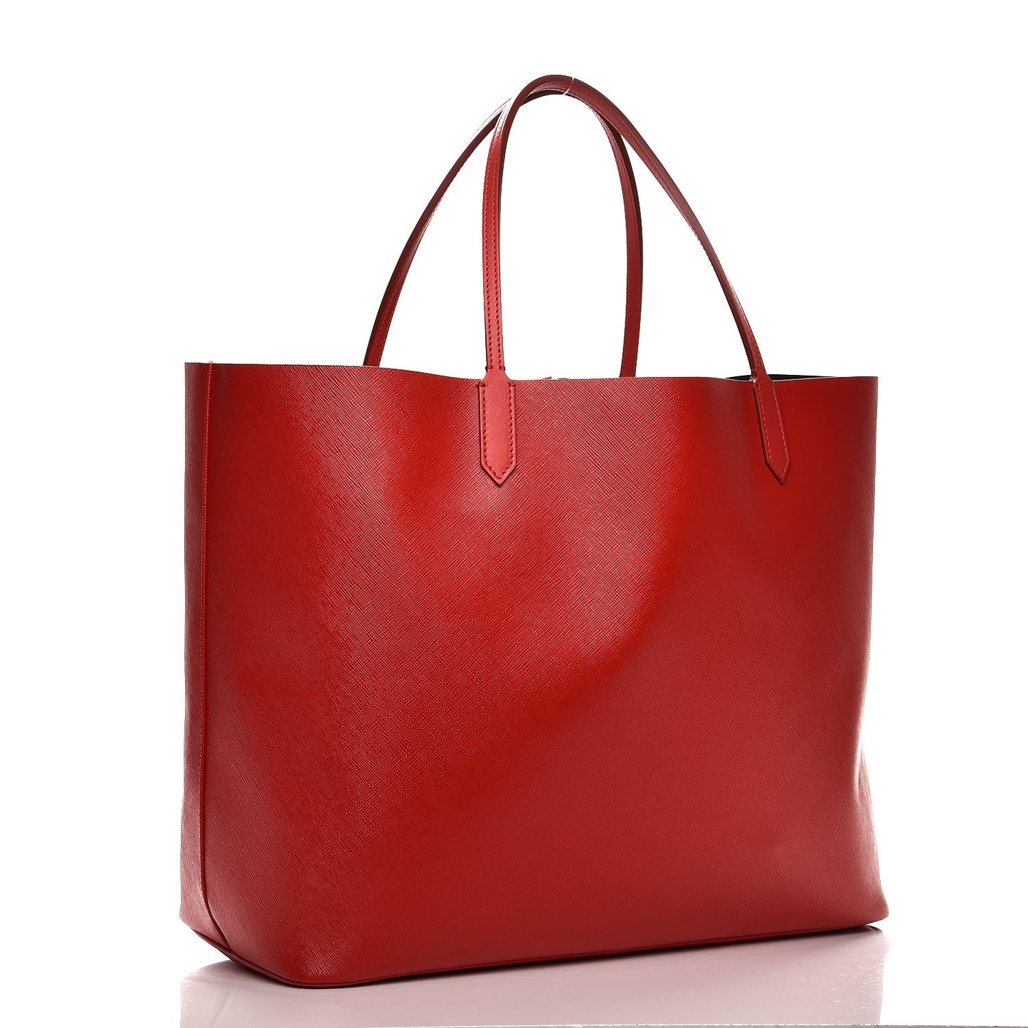 Textured Coated Canvas Bambi Print Large Antigona Tote Red