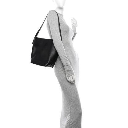 The Row Polished Saddle Calfskin Medium N/S Park Belt Bag Black 2 of 10