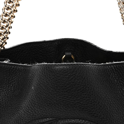 Gucci Pebbled Calfskin Medium Soho Chain Shoulder Bag Black 13 of 16