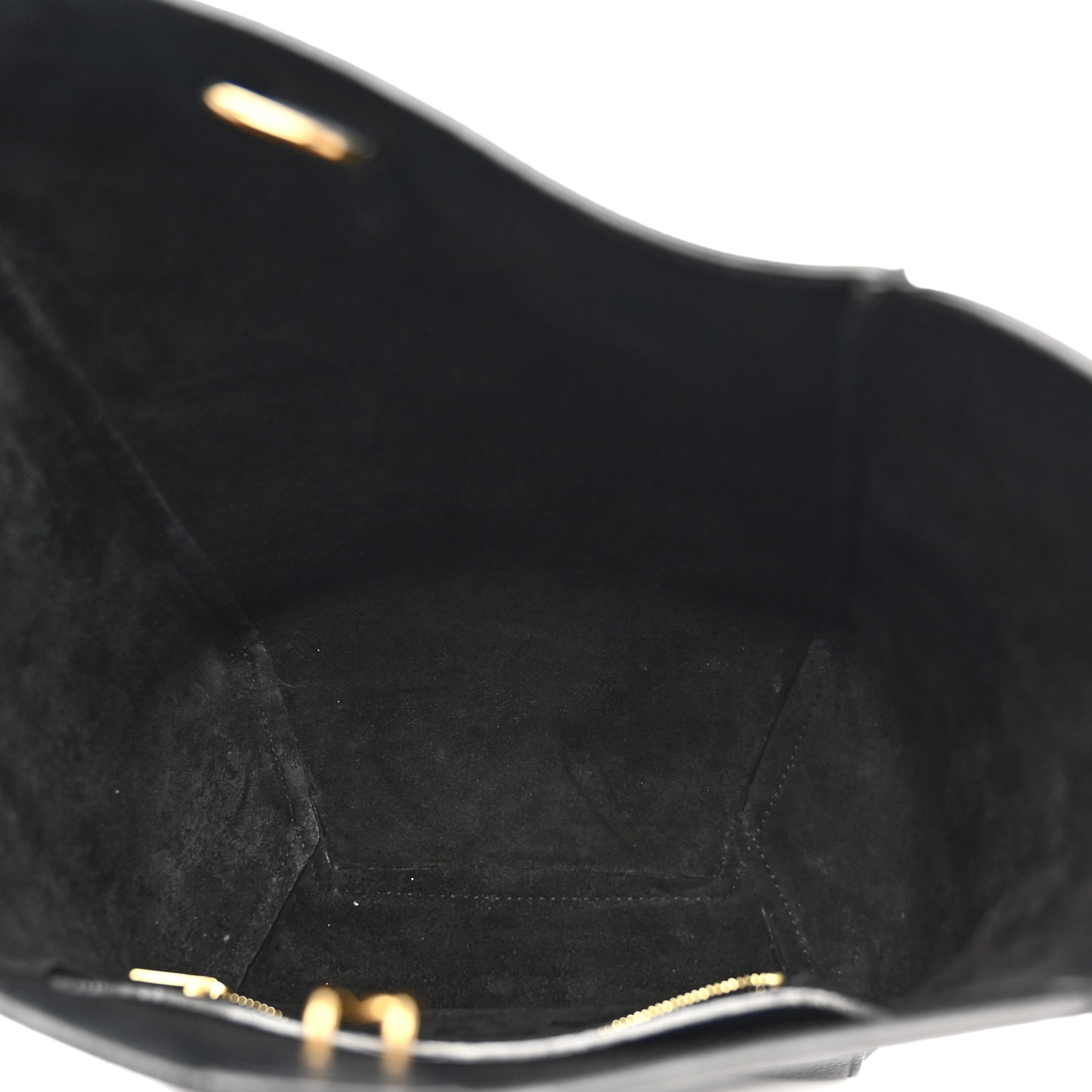 Soft Grained Calfskin Small Sangle Bucket Bag Black