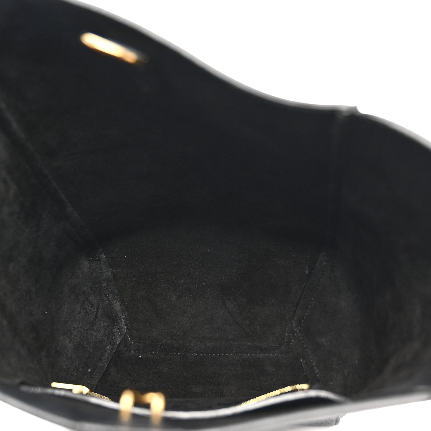 Celine Soft Grained Calfskin Small Sangle Bucket Bag Black 5 of 9