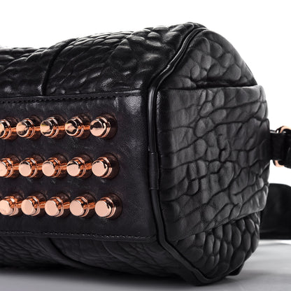 Alexander Wang Pebbled Lambskin Mini Rockie Black Rose Gold Hardware 9 of 9