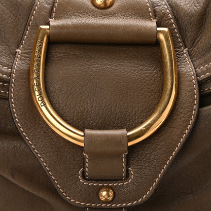 Dolce & Gabbana Grained Calfskin D Ring Hobo Flap Brown 7 of 9