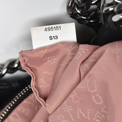 Stella McCartney Shaggy Deer Falabella Fold Over Tote Black 9 of 11