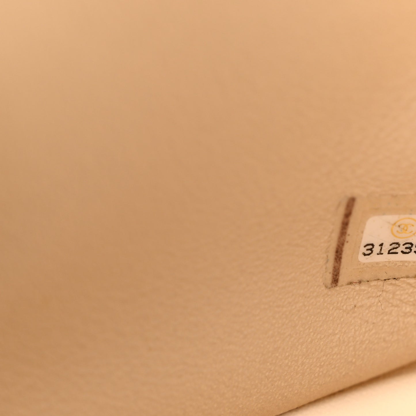 Caviar Quilted Mini Top Handle Rectangular Flap Beige