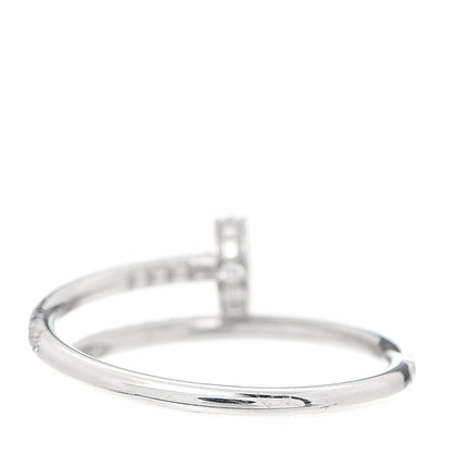 Cartier 18K White Gold Diamond Juste Un Clou Paved Ring 57 8 3 of 6