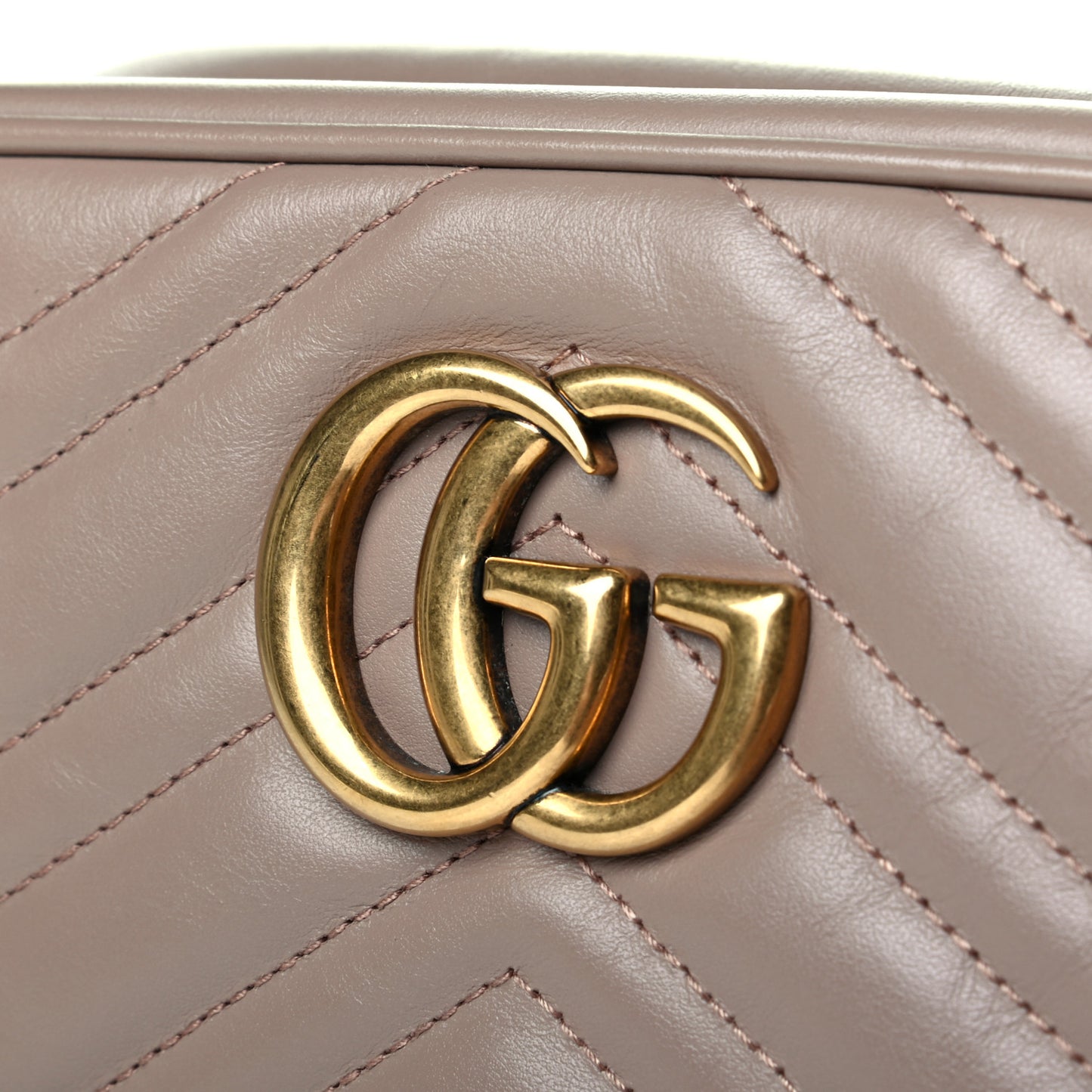 Calfskin Matelasse Small GG Marmont Chain Shoulder Bag Porcelain Rose