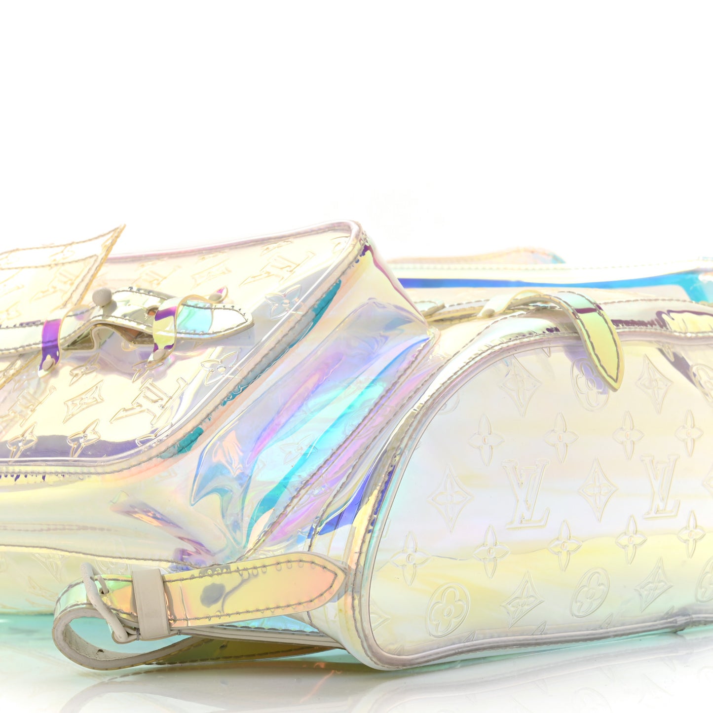 PVC Monogram Christopher Backpack GM Iridescent Prism