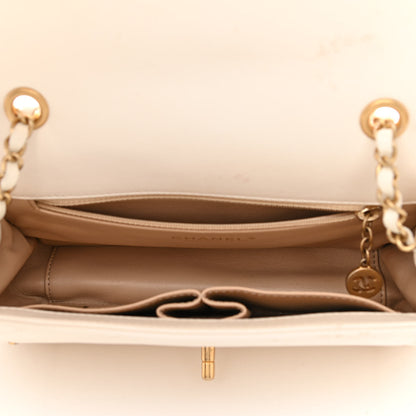 Chanel Lambskin Reversed Chevron Quilted Flap White 5 of 17