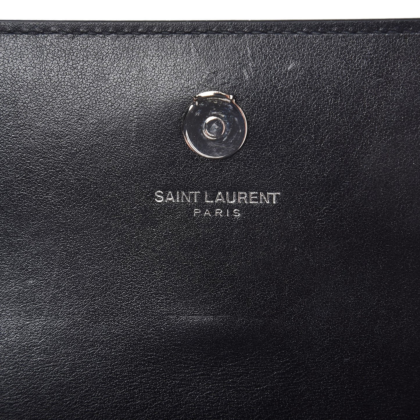 Calfskin Crocodile Embossed Monogram Sunset Chain Wallet Black