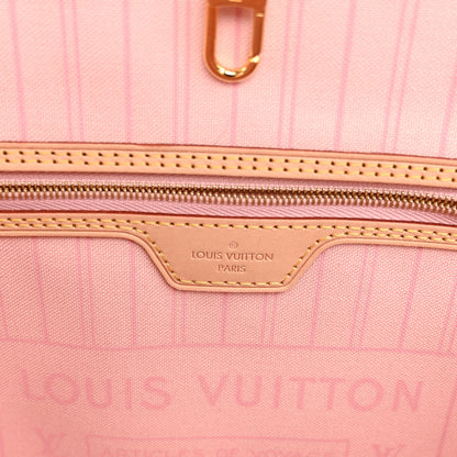 Louis Vuitton Damier Azur Neo Neverfull MM Rose Ballerine 6 of 9