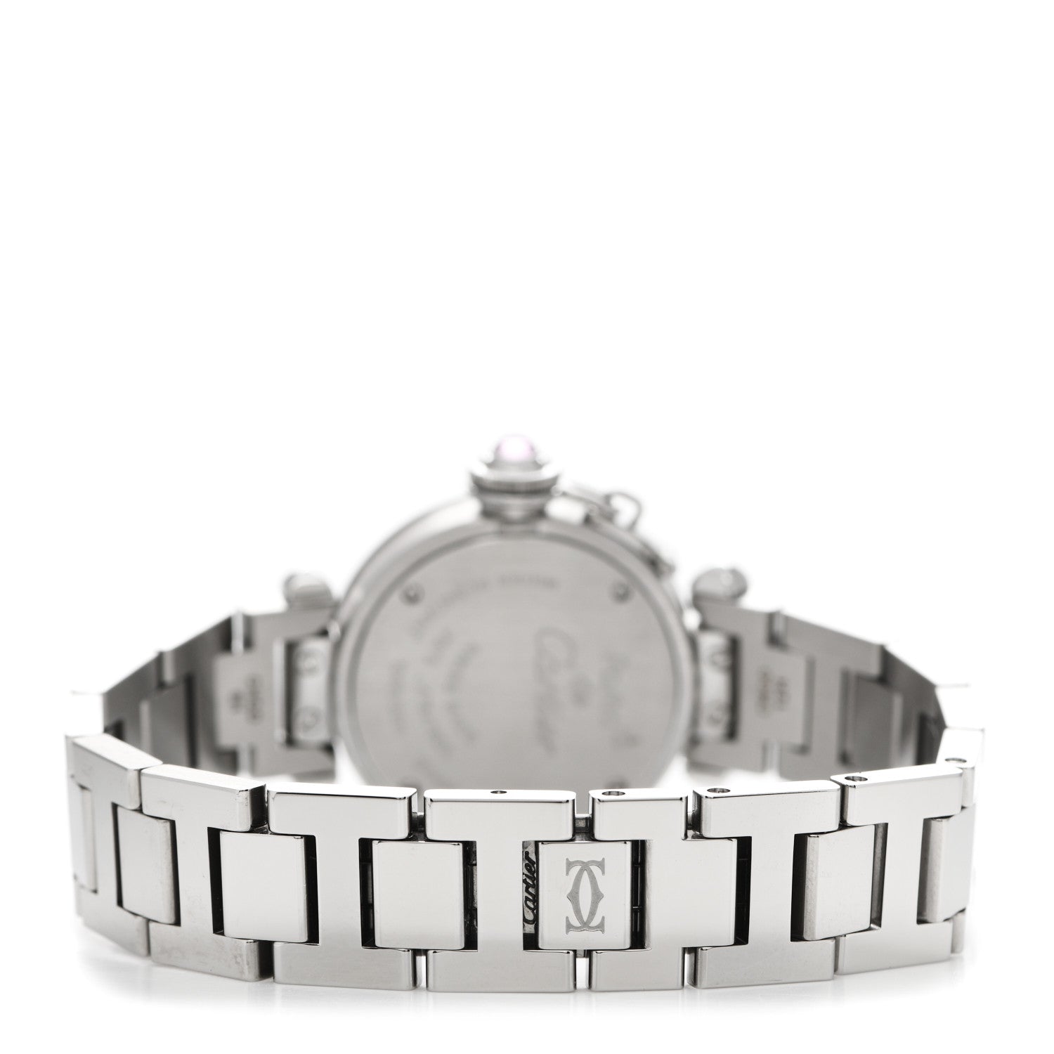 Cartier Stainless Steel 27mm Miss Pasha Quartz Watch Pink 3 of 5
