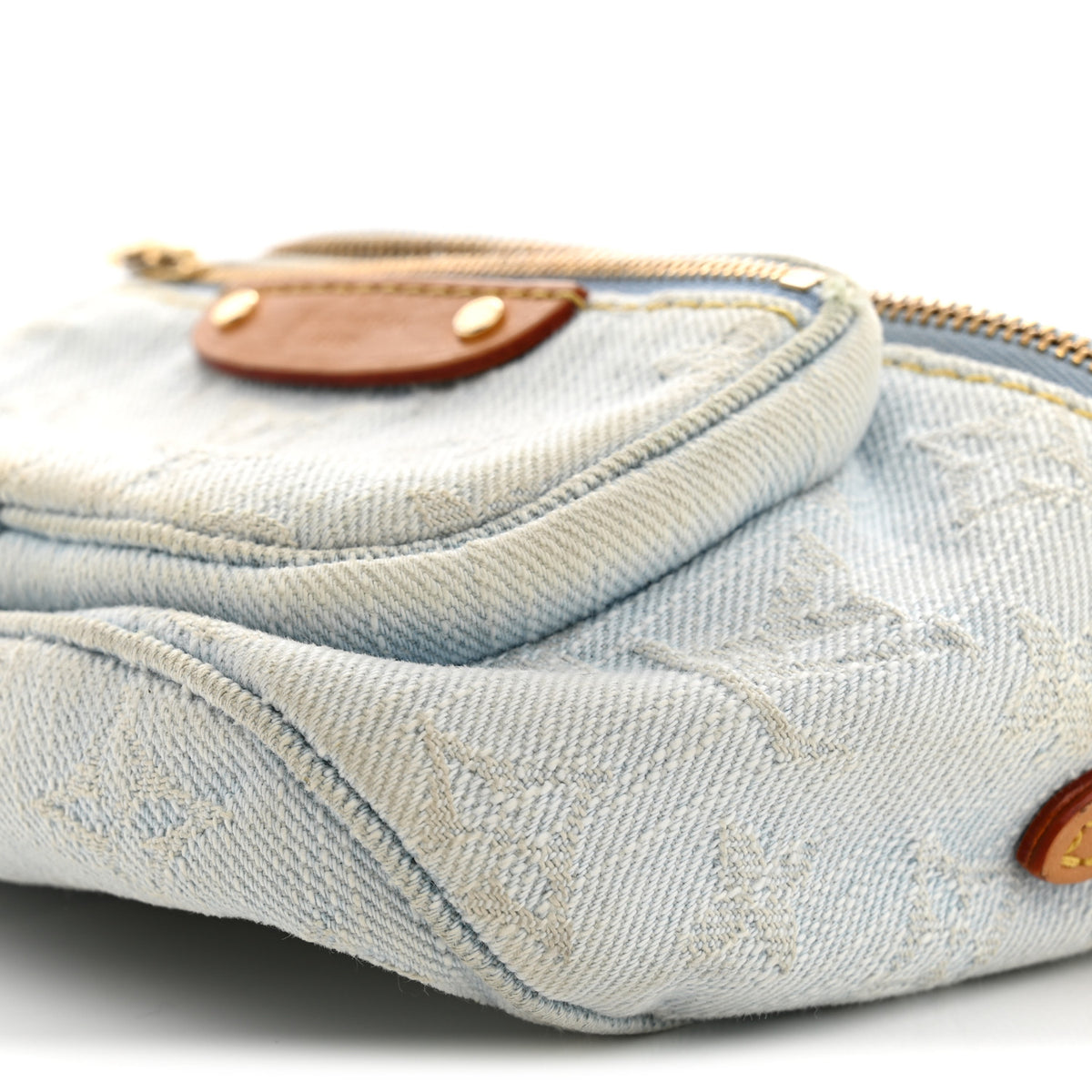 Monogram Denim Mini Bumbag Sky Blue