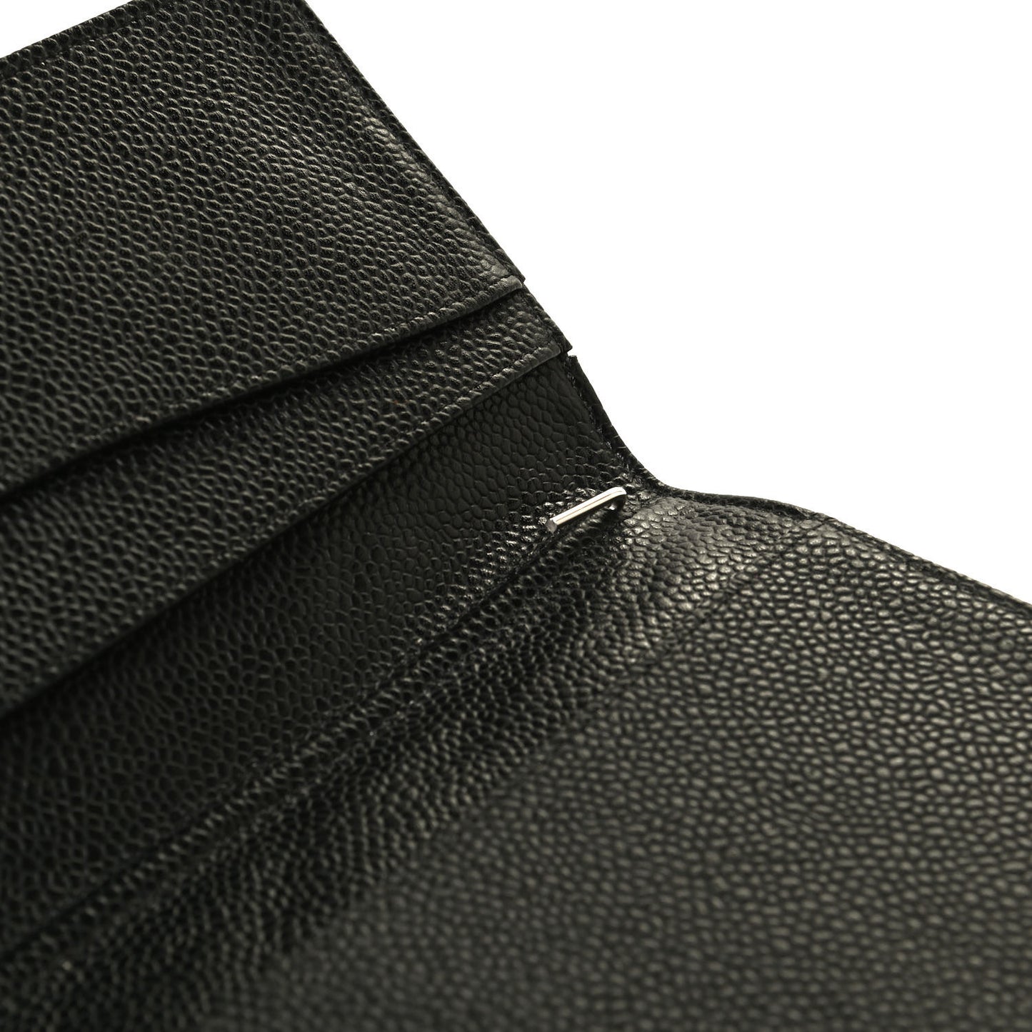 Caviar Quilted Medium Agenda Cover Black