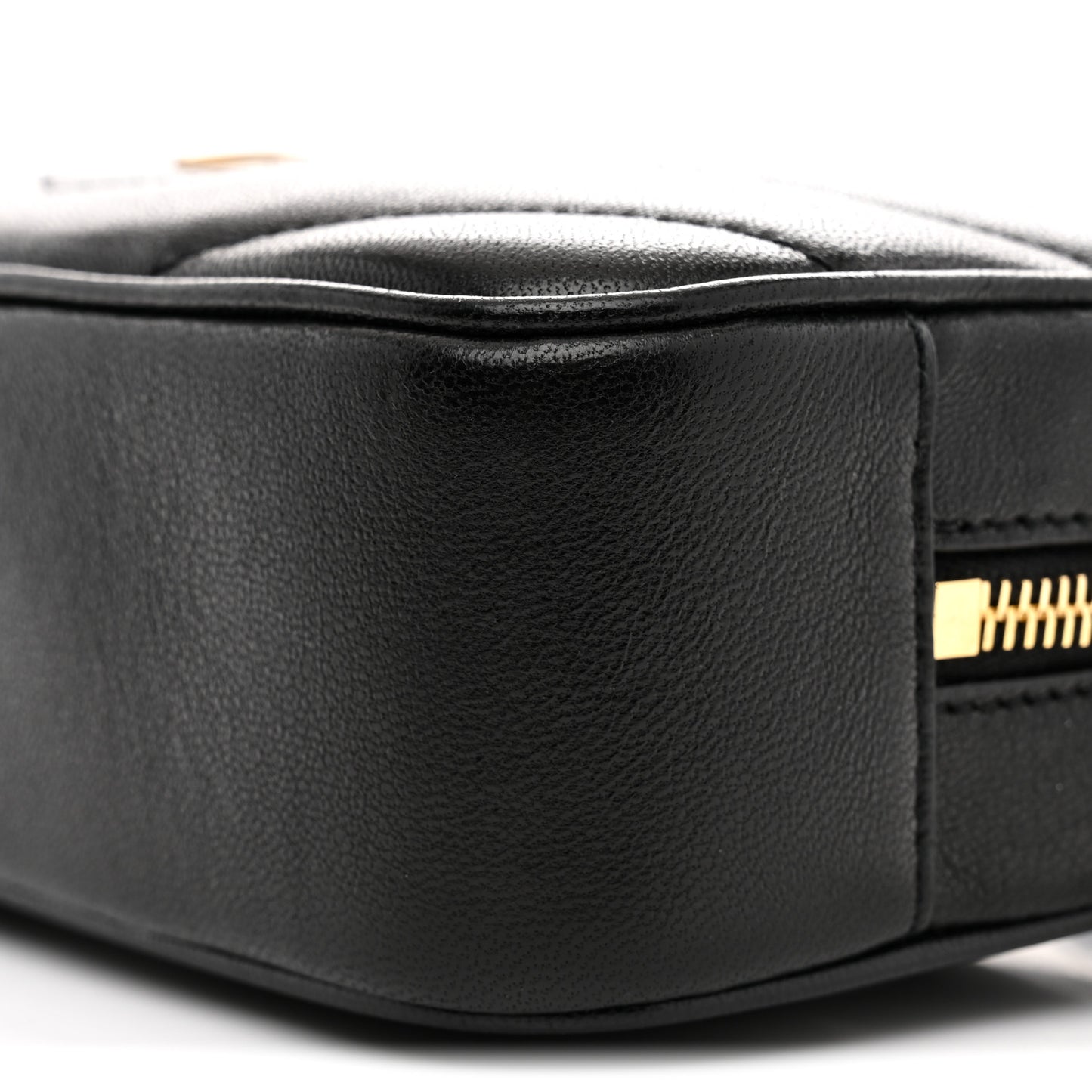 Lambskin Matelasse Monogram Mini Loulou Camera Bag Black