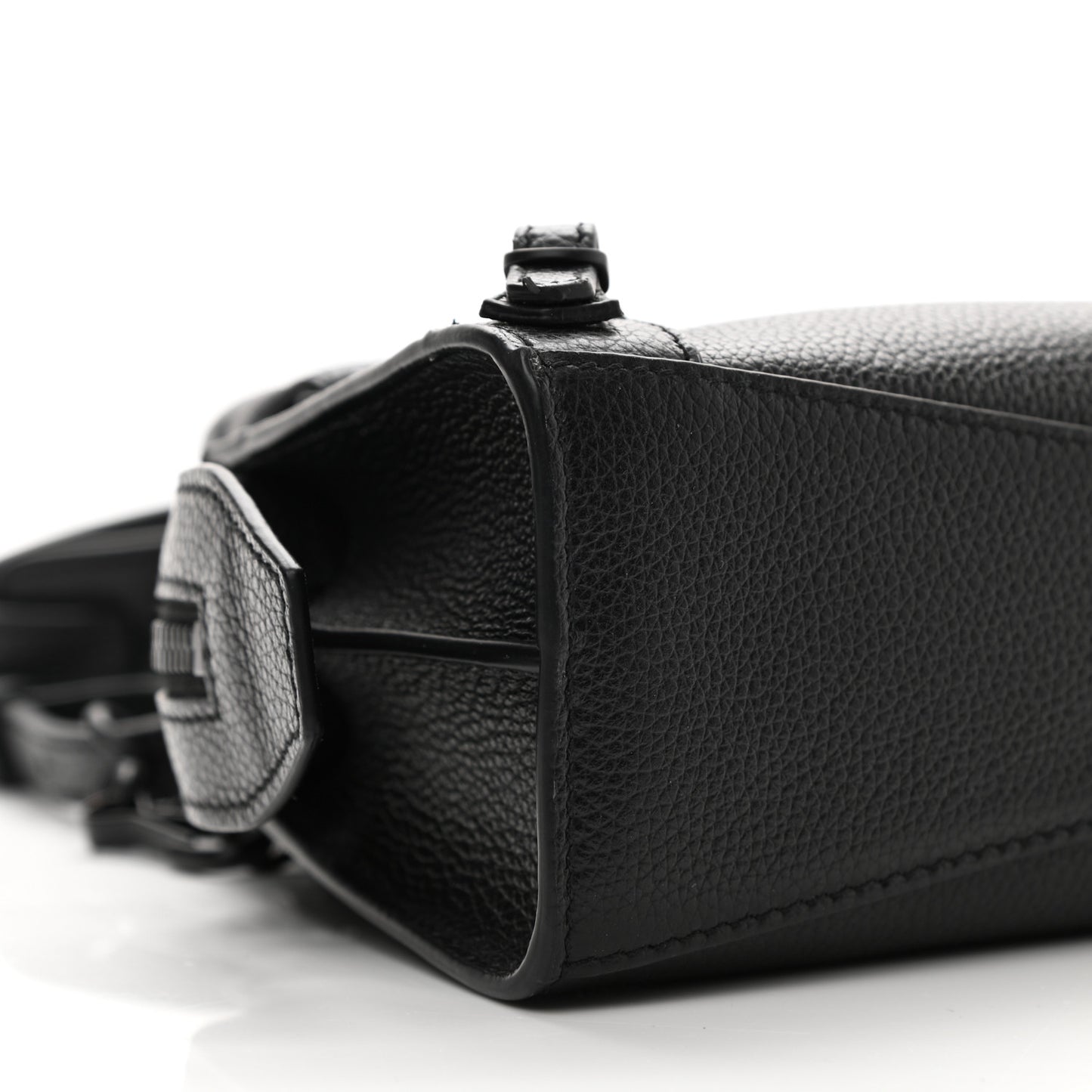 Grained Calfskin Neo Classic Black Hardware Nano City Crossbody Black