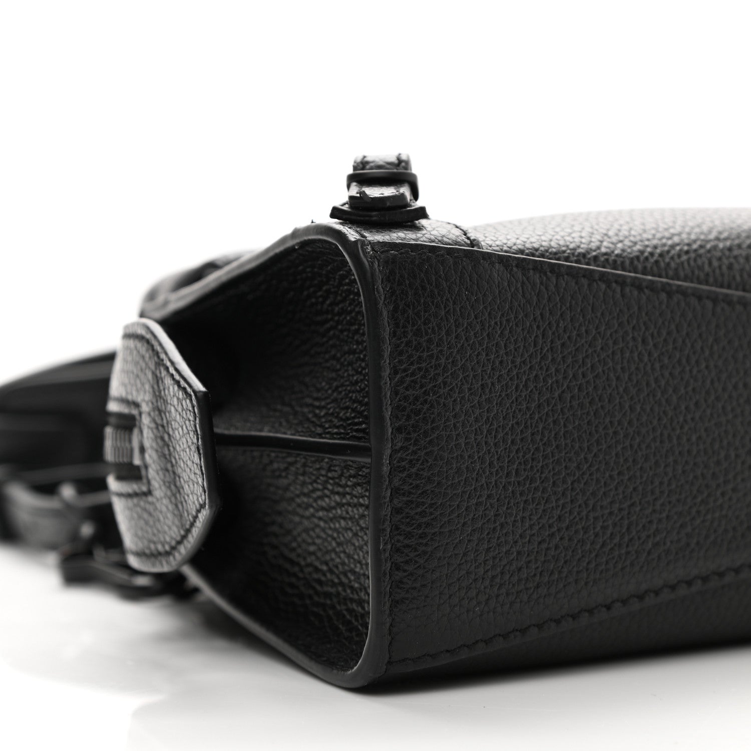 Balenciaga Grained Calfskin Neo Classic Black Hardware Nano City Crossbody Black 9 of 10