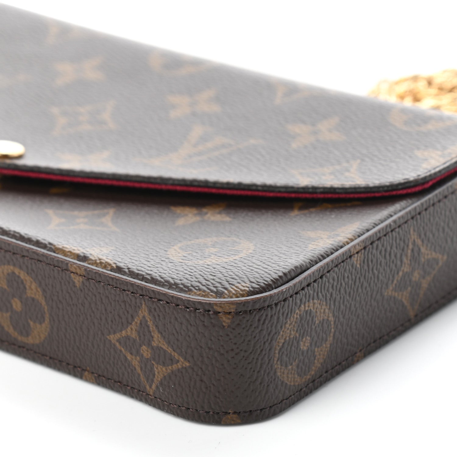 Louis Vuitton Monogram Pochette Felicie Chain Wallet Fuchsia 8 of 10