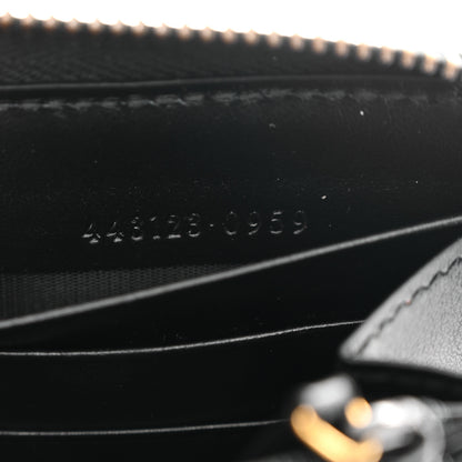 Gucci Calfskin Matelasse GG Marmont Zip Around Wallet Black 7 of 8