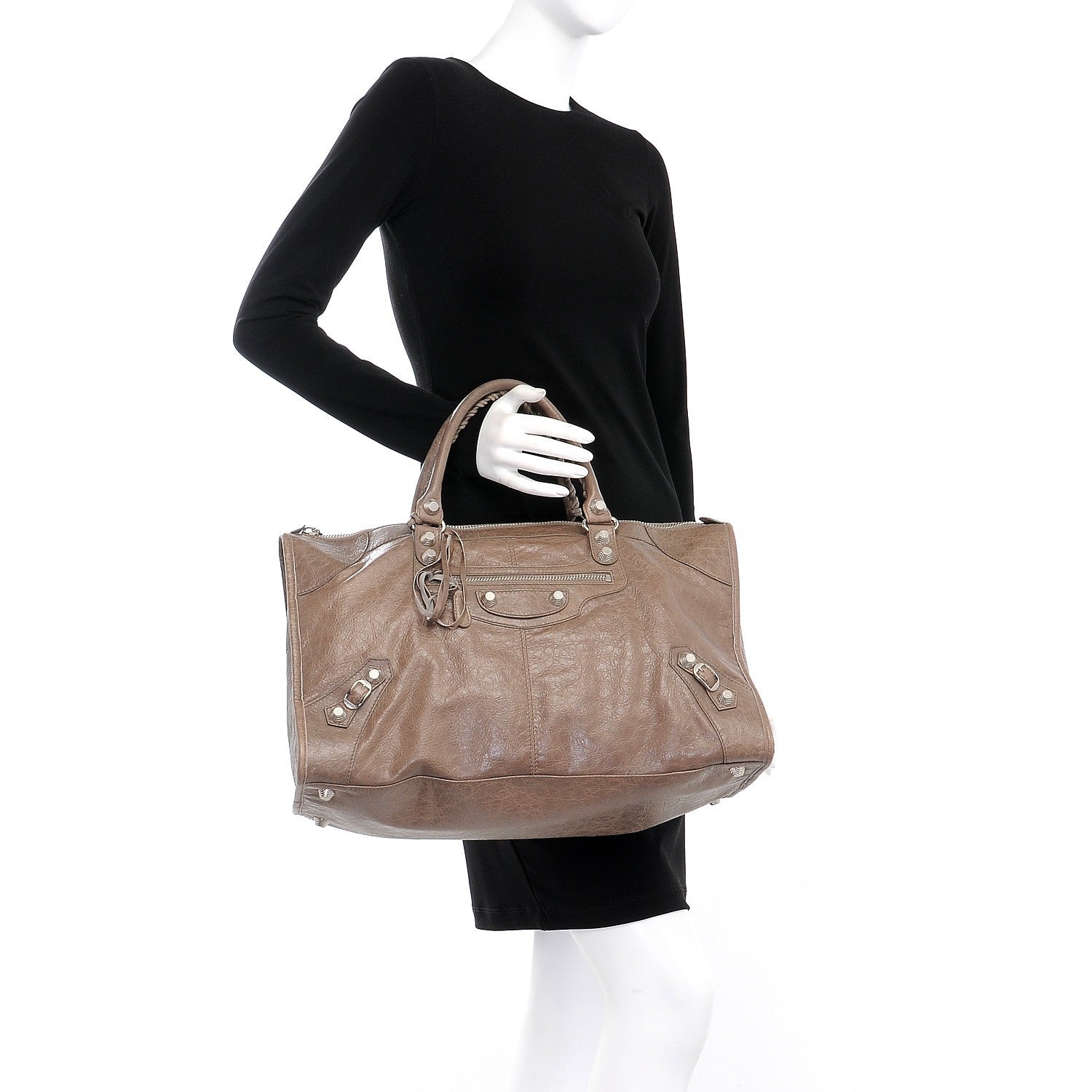 Balenciaga Agneau Giant 12 Silver Hardware Work Gris Poivre 2 of 7
